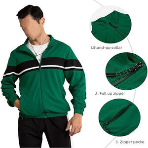 Conjunto Deportivo Informal de Algodón 100%, Chaqueta Cortavientos con Capucha y Pantalones Deportivos para Adultos, Talla Grande, Transpirable, de Forro Polar, para Invierno, Subido por Dress Sports - Product Image 4