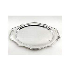 Durable heavy duty metal platter with smooth polished <b>surface</b> suitable for daily meals, parties and catering needs - Product Image 4