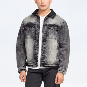 Prix de gros Vestes en jean personnalisées avec jean Vestes en jean unies vierges et respirantes à manches longues - Product Image 1