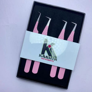 Pakistan-Made Logo personnalisé imprimé beauté extension de cils pince à épiler ensemble 10mm longueur poignée confortable OEM ODM - Product Image 1