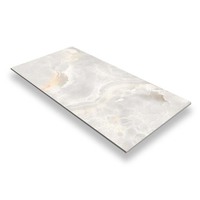 Carreau de sol en porcelaine émaillée polie de 600x1200mm Carreaux de sol en dalle émaillée aspect marbre avec traitement de surface brillant