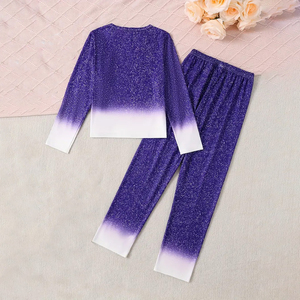 Conjuntos de ropa de verano en tela de algodón Conjuntos de dos piezas con cuello redondo Diseño personalizado Ropa informal Conjuntos cortos para niñas - Product Image 2