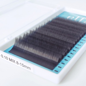 Premium ELFA 0.15mm HY LON FIBER Extension de cils à volume complet Classique Logo personnalisé unique Mélange de haute qualité 8-15 Ventilateur facile 3D - Product Image 4