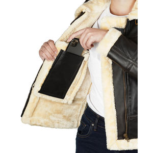 Chaqueta de Mujer Nueva Colección 2026 de Alta Calidad a Bajo Precio, Chaqueta de Piel de Oveja Tejida Transpirable para Invierno con Acabado Liso - Product Image 5