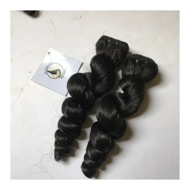 Virgin Cuticle Aligned Good Quality Bundles No Shedding Vietnamese Hair Distributors , Human Hair Weave Bundles Loose Wave Hair