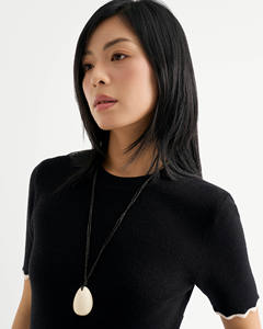 Suéter Casual de Punto para Mujer con Mangas en Contraste, Corte Regular, 100% Algodón, Secado Rápido, Transpirable, Verano, por Routine Vietnam - Product Image 6