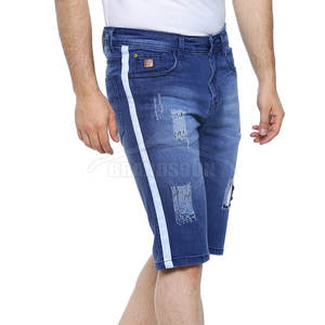 Shorts en jean personnalisés pour hommes, été, décontractés, 100% coton, respirants, de haute qualité, taille haute, fermeture à boutons, couleur personnalisée - Product Image 2
