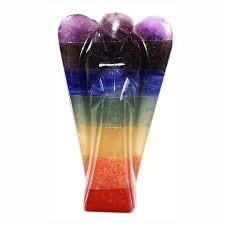 Ángeles de cristal curativo de siete chakras naturales tallados a mano de increíble calidad para Reiki, meditación y decoración espiritual a la venta - Product Image 3