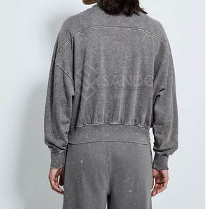 Logo personnalisé coupe-vent survêtement en coton polyester délavé à l'acide dernière conception tenue décontractée grande taille pour femmes - Product Image 3