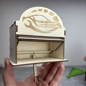 Porte-clés de garage, support à clés à <span class=keywords><strong>volet</strong></span> automatique, fichier découpé au laser <span class=keywords><strong>pour</strong></span> contreplaqué de 3 mm - Product Image 5