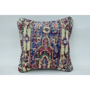 12x12 Pouces Multicolore Bohème Laine Patchwork Oreiller Vintage Motif Tissé Kantha Style - Product Image 1