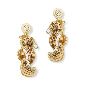 Anaheim estilo clásico bajo el mar adornado Seahorse Huggie pendientes con perla diamante para fiestas de boda o regalos - Product Image 5