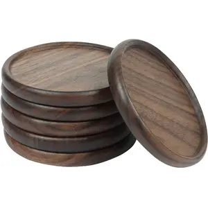 Juego de posavasos de madera de acacia moderno ecológico de alta calidad para decoración de pasteles accesorios de cocina de 4 piezas - Product Image 1