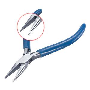 Pince à bec de chaîne à ressort à double feuille en acier inoxydable pour la fabrication de bijoux - Product Image 2