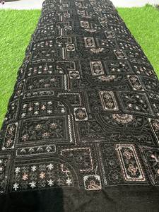 Bordado Georgette algodón Sherwani transpirable banda de rodadura trabajo terciopelo encaje para niñas vestido de novia tejido recubierto producto - Product Image 2