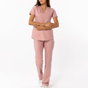 Uniformes Médicos Elegantes para Mujer, Servicio OEM, Conjuntos de Uniformes de Enfermería, Último Diseño, Trajes de Enfermería de Manga Corta - Product Image 6