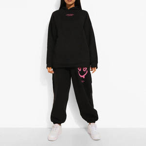 Nueva moda diseño personalizado Jogging Slim Fit ropa informal de invierno conjunto de 2 piezas Joggers conjunto de chándal de mujer - Product Image 3