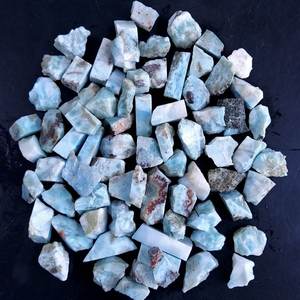 Pierre brute de larimar bleue Dhorgems, pierre précieuse brute, minéraux bruts, pierres précieuses en vrac, évaluées par un tiers pour la fabrication de bijoux faits à la main - Product Image 2