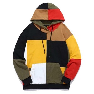 Vente en gros de sweats à capuche pour hommes 100% coton nouveau style block couleur haute qualité sur mesure vêtements d'hiver dernière conception brodée unisexe - Product Image 1