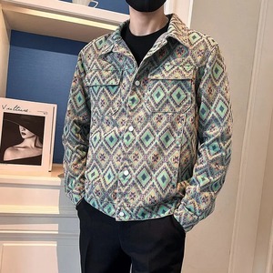 Manteau de cow-boy d'automne pour hommes avec vestes en jean imprimées homme grande taille vêtements de haute qualité - Product Image 3