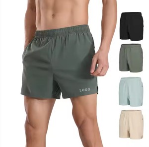 Bermudas de secado rápido personalizadas para hombre, cintura alta, bolsillos con cordón, tejido de punto transpirable, cintura elástica informal - Product Image 3