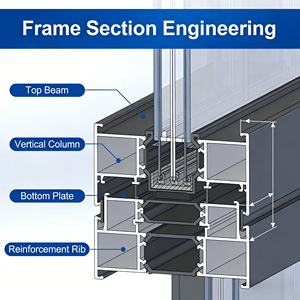 Profil Ekstrusi <span class=keywords><strong>Aluminium</strong></span> Kustom untuk Braket Pemasangan Panel Surya, Struktur Sistem PV <span class=keywords><strong>Aluminium</strong></span>, Rangka <span class=keywords><strong>Aluminium</strong></span> Modul Fotovoltaik - Product Image 2