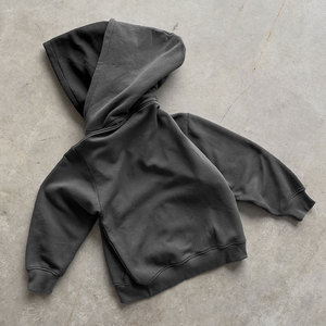 2024 nouveau Style polaire pull sur mesure sweats à capuche français éponge gris Street Wear homme 650 Gsm sweat à capuche Double casquette conception Unique à capuche - Product Image 4