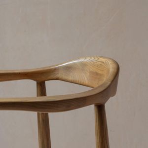 Chaise de salle à manger Mounty avec structure en teck massif et assise en rotin tressé avec finition couleur naturelle pour l'intérieur et l'extérieur. - Product Image 6
