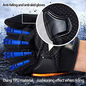 Guantes de moto antideslizantes hechos a medida con protección completa para dedos Guantes de carreras de motos de estilo clásico de cuero genuino - Product Image 4