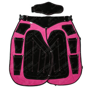 Meilleure vente tablier de forgeron en cuir chape en toile ceinture réglable avec boucle soutien du dos ceinture en mousse double sangles de jambe doublure en maille - Product Image 1