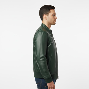 แจ๊กเก็ตสำหรับนักขี่มอเตอร์ไซค์เสื้อแจ็คเก็ตขนแกะแท้สำหรับผู้ชายงานตามสั่ง - Product Image 3