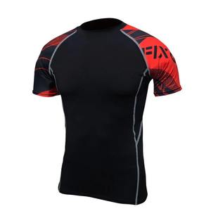 Impression personnalisée 100% Polyester Gym Fitness Rash Guard Shirt Sublimation Blank Plain Design pour les jeunes Sport Wear - Product Image 2