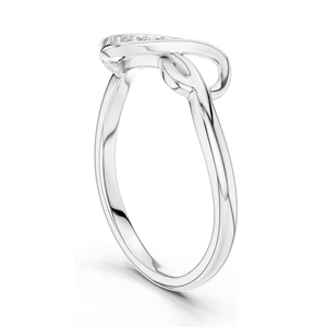 Bague en diamant de laboratoire Infinity Knot pour femmes, clarté VVS-VS EF, disponible en or 18 carats, 14 carats, 10 carats et argent 925, rose, jaune - Product Image 6