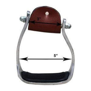 Estribos de espectáculo occidental de aluminio grabado en ángulo alivio de la rodilla estribos de equitación compensados ligeros paseos largos carreras de barriles - Product Image 3