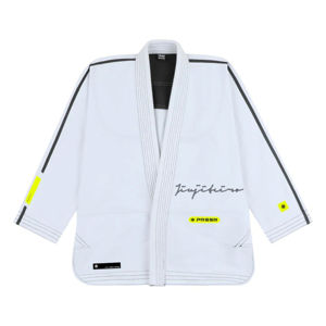Prssr GI BJJ GI สีขาว-450กรัมเครื่องแบบ Jitsu น้ำหนักเบาและทนทาน | กางเกง Ripstop 10ออนซ์รายละเอียดการปัก - Product Image 1