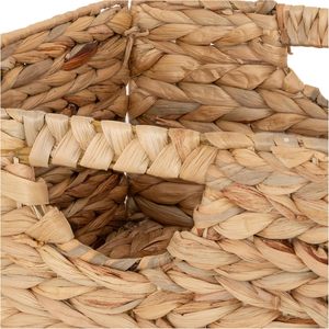 Cesta de lavandería portátil tejida a mano Natural Premium con asas de transporte Material de jacinto de agua para almacenamiento doméstico - Product Image 5