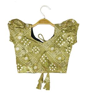 Conjunto de Lehenga Choli de Secado Rápido, Estilo Tradicional Mehandi Bandhani, Largo hasta el Suelo, para Niñas, Marca Shoryam Fashion |   Fiesta de Diwali para Niños - Product Image 3