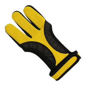 Guantes de Tiro con Arco Imra Impex de alta calidad, cuero genuino con cierre de bucle de gancho, tela de nailon resistente a la abrasión, deportes - Product Image 1