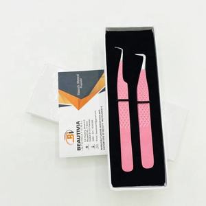 Vente en gros Pince à épiler en acier inoxydable de haute qualité Meilleure vente OEM Pince à épiler d'extension de cils personnalisée et durable - Product Image 5