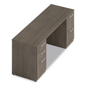 Alera AE1NZK-UF2472FF Meuble de rangement à double piétement série Seville 72 pouces. X 24 pouces X 29 In. Walnut-Tom 24 In. X 24 Mobilier de bureau - Product Image 5