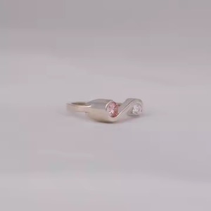 Classic Style 14KT Solid Gold Engagement <b>Ring</b> Pink & EF Round Lab Grown Diamond Solid Gold Plated Diamond <b>Ring</b> - Product Image 3