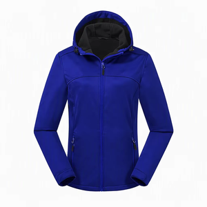 Veste softshell pour femme, à capuche, coupe-vent, imperméable, veste de randonnée décontractée, taille plus, pour l'extérieur - Product Image 1