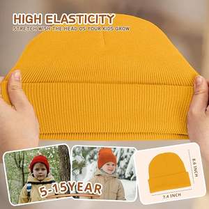 หมวกไหมพรมหนาถักสำหรับฤดูหนาวหมวกบีนนี่ทันสมัยและทนทานสำหรับทำงานกลางแจ้งเดินป่าเดินทางและชุดลำลองสวมใส่เย็น - Product Image 4