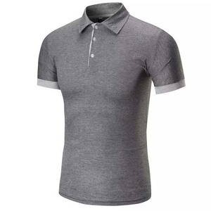Camisas de hombre de alta calidad con diseño de camiseta de polo de algodón, camisetas de manga corta con bordado de logotipo OEM / ODM Aduanero de talla grande - Product Image 3