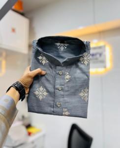 New Collection Soft Parbon <b>Silk</b> With Squence Work Both Side Designer Mens <b>Kurta</b> for Party and Festival Wear - Product Image 2