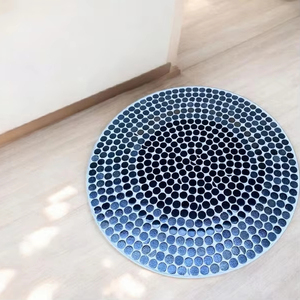 Table d'appoint en mosaïque éblouissante: Art irisé-Table basse bleue-Table d'appoint-Décor de salon-Cadeau - Product Image 1