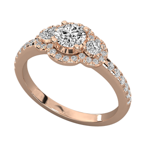 Bague pour femme en or 9 carats avec diamant solitaire cultivé en laboratoire, élégante et luxueuse - Product Image 5