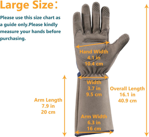 Guantes de jardinería de fábrica al por mayor con puño largo Guantelete transpirable Resistente a las espinas y resistente a los pinchazos para tareas de jardinería - Product Image 5