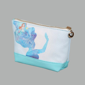 Bolsa de maquillaje de poliéster y algodón ecológica de alta calidad, logotipo personalizado impreso, elegante organizador diario, bolsa con cremallera, estuche de moda - Product Image 1