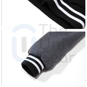 Veste de baseball universitaire pour homme en coton 100% style streetwear en gros, nouvelle veste de sport d'hiver noire pour homme - Product Image 2